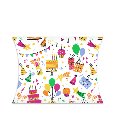 Vrolijke gondeldoosje met party illustraties – feestverpakking