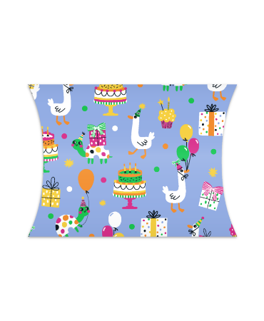 Gondeldoosje met feestgans print – Cadeauverpakking