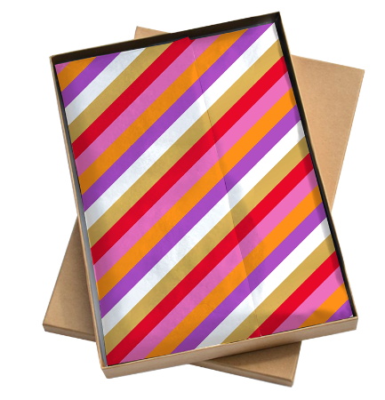 Vloeipapier strepen kleurrijk 35x50cm – feestelijk Tissuepaper