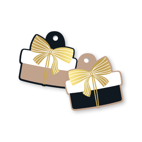 KP® Cadeaulabel - Cadeautje (dubbelzijdig) - 53x52mm Dubbelzijdig cadeaulabel cadeautje – 53 × 52 mm