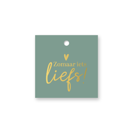 Cadeaulabel 60x60mm - Zomaar iets liefs tag