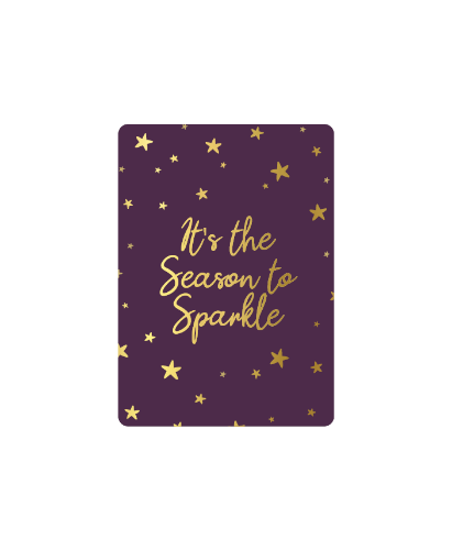KP® Cadeaukaartjes A7 - It's the season to sparkle, 25st Cadeaukaartjes A7 It's the season to sparkle - Kerstcadeaukaartjes