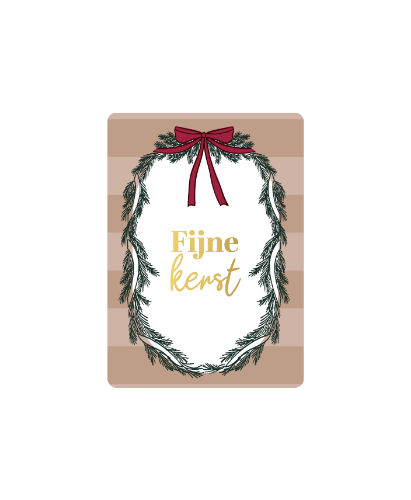 KP® Cadeaukaartjes A7 - Fijne kerst, 25st Cadeaukaartjes A7 Fijne kerst - Kerstcadeaukaartjes 25 stuks