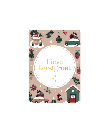Cadeaukaartje A7 Lieve kerstgroet - Kerstcadeaukaartjes 