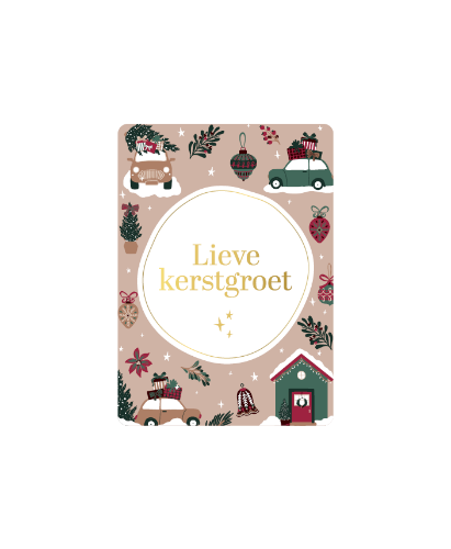 KP® Cadeaukaartjes A7 - Lieve kerstgroet, 25st Cadeaukaartje A7 Lieve kerstgroet - Kerstcadeaukaartjes