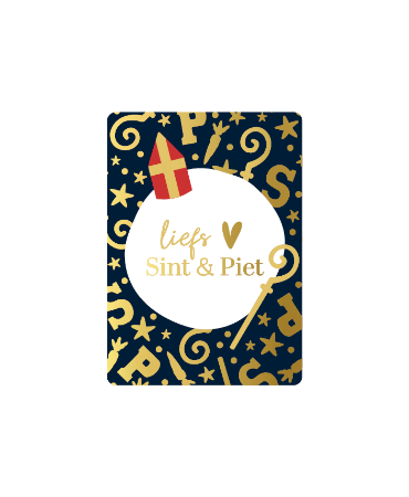 Cadeaukaartje A7 Liefs Sint & Piet - Sinterklaas kaartje 