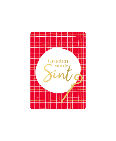 Cadeaukaartje A7 Groeten van de Sint - Sinterklaaskaartje
