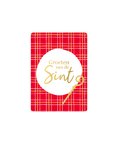 KP® Cadeaukaartjes A7 - Groeten van de Sint, 25st Cadeaukaartje A7 Groeten van de Sint - Sinterklaaskaartje