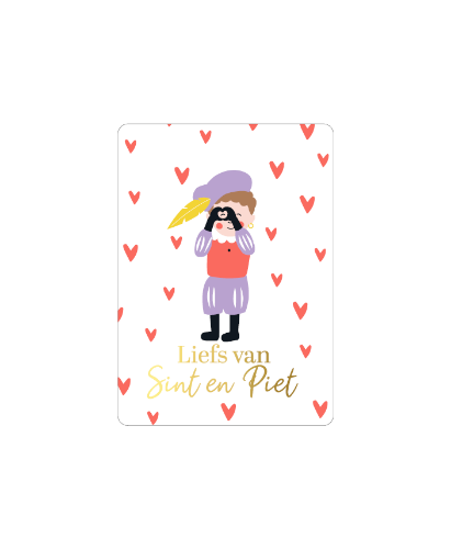 KP® Cadeaukaartjes A7 - Liefs van Sint en Piet, 25st Cadeaukaartje A7 Liefs van Sint en Piet - Sinterklaas kaartje