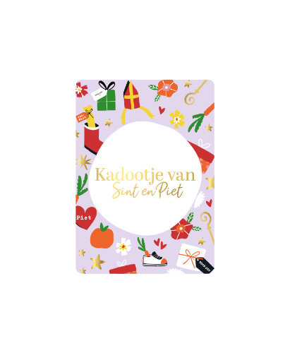 KP® Cadeaukaartjes A7 - Kadootje van Sint en Piet, 25st Cadeaukaartje A7 Kadootje van Sint en Piet - Sinterklaaskaartje