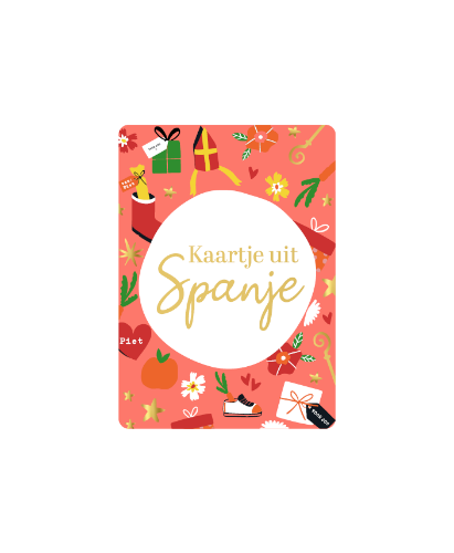 KP® Cadeaukaartjes A7 - Kaartje uit Spanje, 25st Cadeaukaartje A7 Kaartje uit Spanje - Sinterklaaskaartje