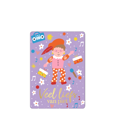 Cadeaukaartje A7 Veel liefs van piet - Sinterklaaskaartje 