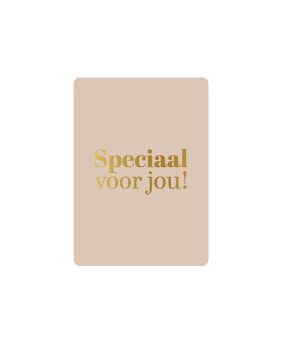 KP® Cadeaukaartjes A7 - Speciaal voor jou, 25st Beige cadeaukaartje A7 'Speciaal voor jou' in goud - Wenskaartje