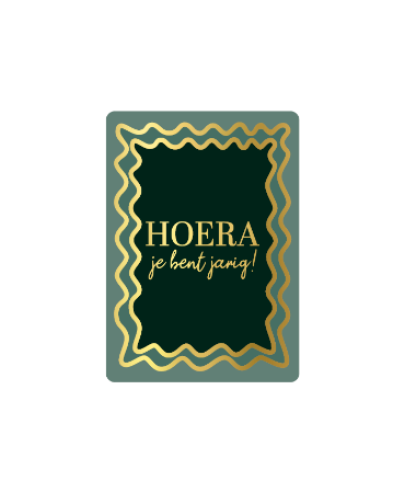 Cadeaukaartje A7 Hoera je bent jarig - Verjaardagskaartje 