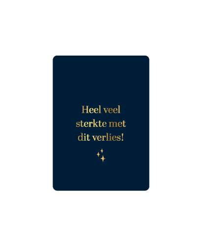 KP® Cadeaukaartjes A7 - Heel veel sterkte met dit verlies, 25st Cadeaukaartje A7 Heel veel sterkte met dit verlies - kaartje condoleance