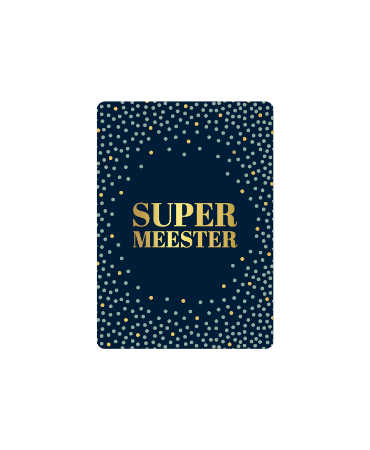 Cadeaukaartje A7 Super meester - Kaartje meester