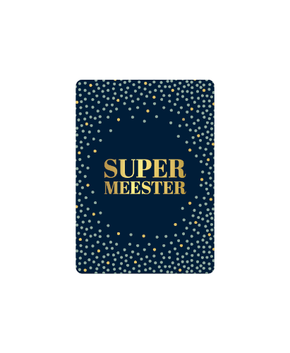 KP® Cadeaukaartjes A7 - Super meester, 25st Cadeaukaartje A7 Super meester - Kaartje meester