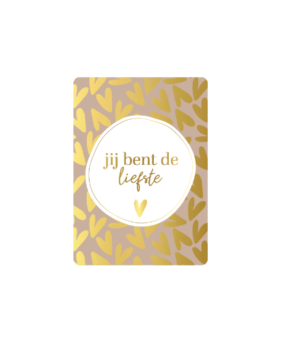 KP® Cadeaukaartjes A7 - Jij bent de liefste, 25st Cadeaukaartje A7 Jij bent de liefste - kleine kaartjes