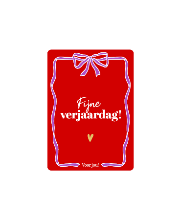 Cadeaukaartje A7 Fijne verjaardag voor jou - Verjaardagskaartje 