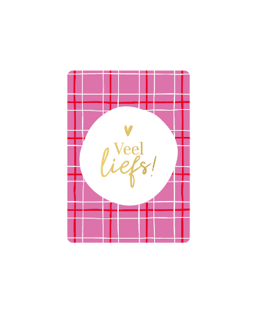 Cadeaukaartje A7 Veel liefs - wenskaartjes klein