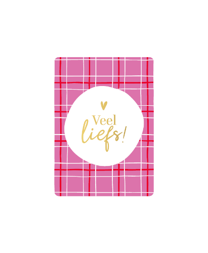 KP® Cadeaukaartjes A7 - Veel liefs, 25st Cadeaukaartje A7 Veel liefs - wenskaartjes klein
