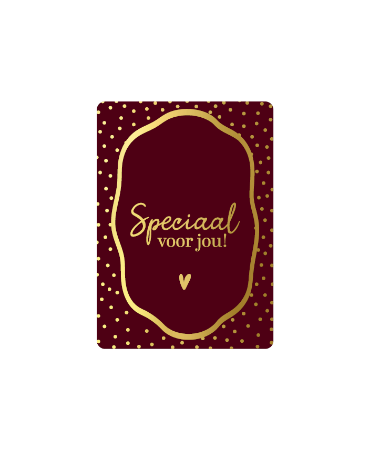 Bordeaux Cadeaukaartje A7 Speciaal voor jou - Kleine kaartjes