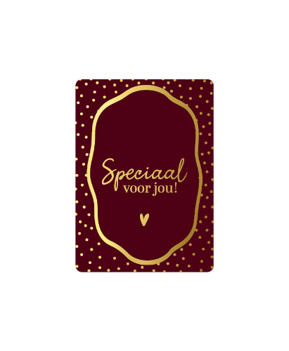 KP® Cadeaukaartjes A7 - Speciaal voor jou (burgundy), 25st Bordeaux Cadeaukaartje A7 Speciaal voor jou - Kleine kaartjes