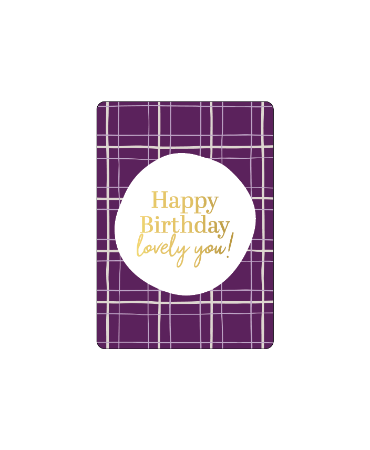 Cadeaukaartje A7 Happy birthday lovely you - Verjaardagskaartje 