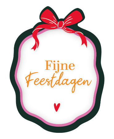 Raamsticker 45x60cm transparant met feestelijk kader, tekst "Fijne feestdagen" voor kerst- en winterdecoratie