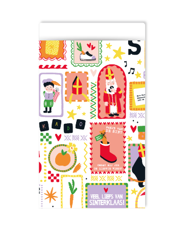 Sinterklaas cadeauzakjes met sinterklaas illustraties - 12x19cm