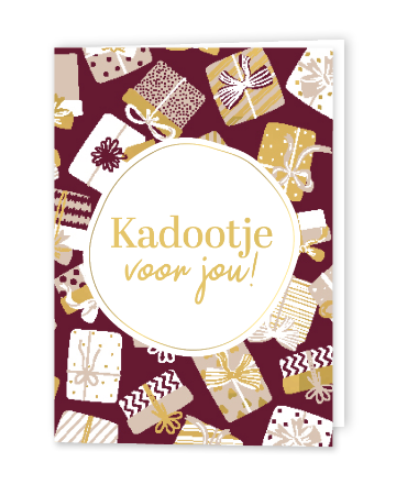 Kadootje voor jou kaartje - Gevouwen wenskaart