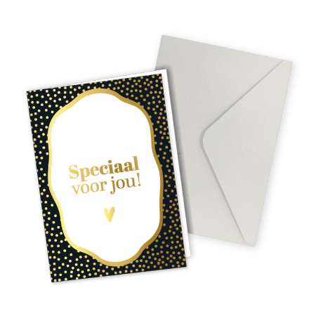 Gevouwen wenskaartje speciaal voor jou - Kaartje met witte envelop
