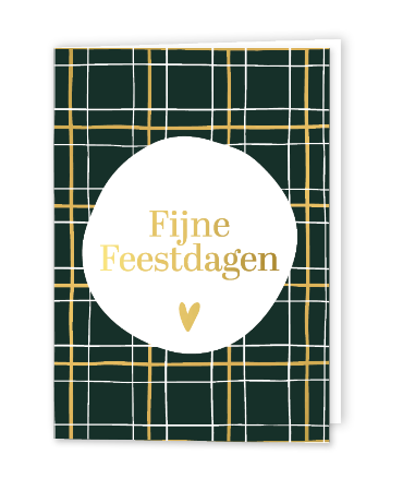 Fijne feestdagen kerstkaart met kerstruit - Gevouwen wenskaart