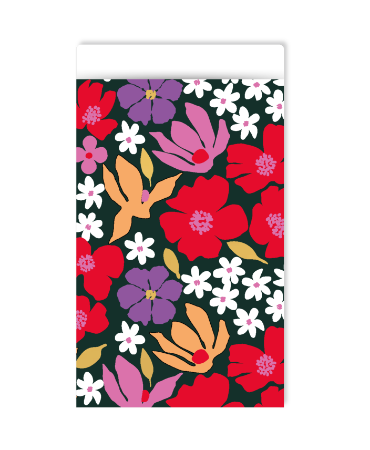 Een fleurig cadeauzakje met gekleurde bloemen - 12x19cm