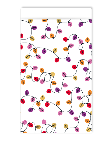 Vrolijk cadeauzakje met gekleurde lampjes - 17x25cm