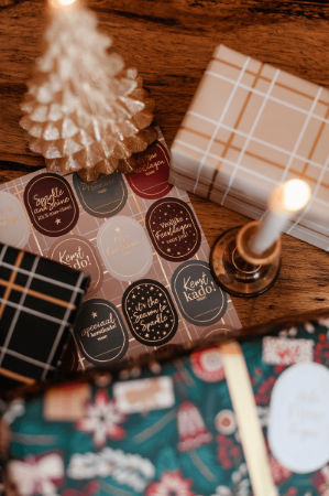 A5 Stickervel met 16 kerststickers – 25 vellen