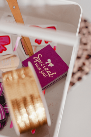 Vierkant cadeaulabel - Speciaal voor jou - 60x60mm - Paars cadeaukaartje