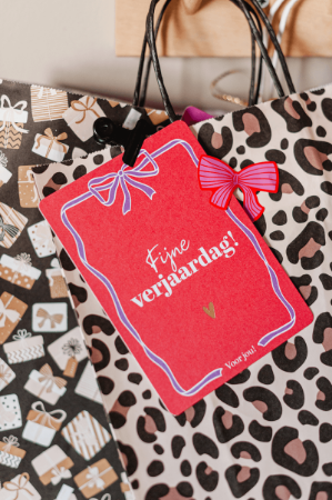 Papieren tas Luipaard print 22x31cm - panterprint cadeautas