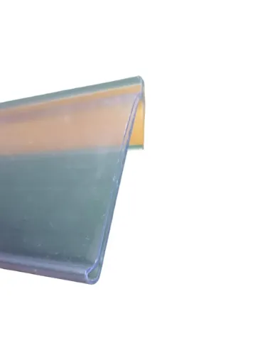 Transparante zelfklevende etikethouder 999 × 26 mm – bodemstrip met leeshoek – 50st Transparante zelfklevende etikethouder 999 × 26 mm – bodemstrip met leeshoek – 50st