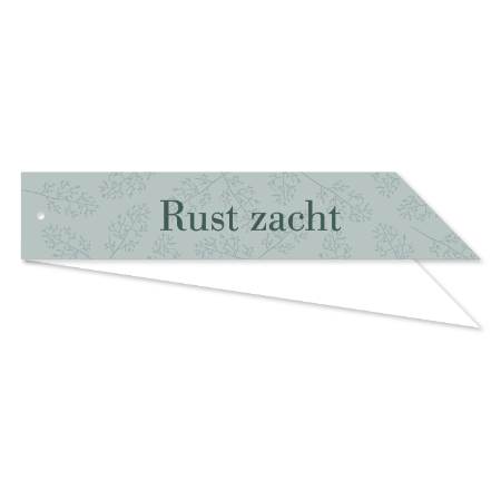 Rouwlabel 288x55mm 'Rust zacht' in mint