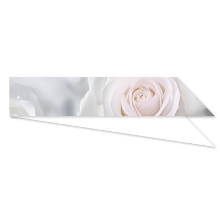 Rouwlabel 288x55mm met roze roos