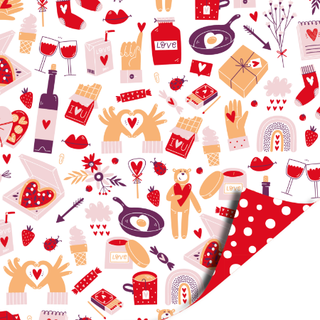 Afbeeldingen van KP® Cadeaupapier 30cm 100m - LOVE