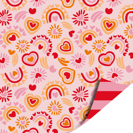 Afbeeldingen van KP® Cadeaupapier 50cm 100m - Verliefd op jou