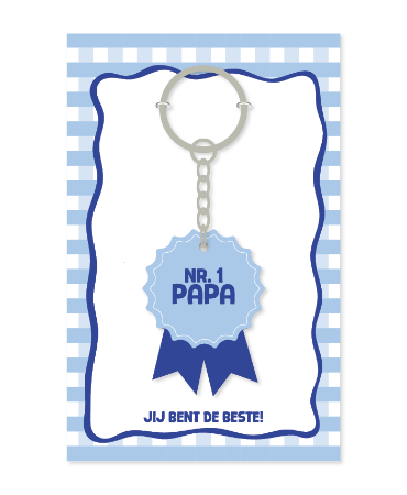Sleutelhanger medaille - Nr.1 papa