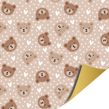 Little Bear (beige) - inpakpapier, cadeaupapier