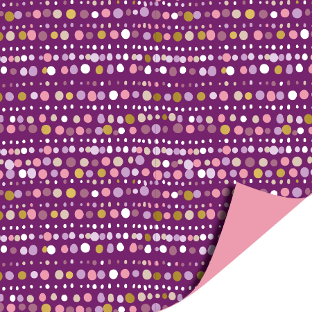 Afbeeldingen van KP® Cadeaupapier 50cm 100m - Blooming Bubbles (purple)