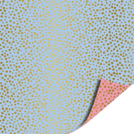 Afbeeldingen van KP® Cadeaupapier 30cm 100m - Luxury dots blue/pink
