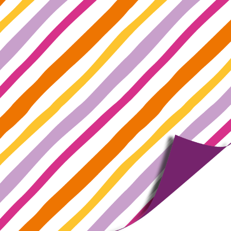 Afbeeldingen van KP® Cadeaupapier 50cm 100m - Painted Lines (purple)