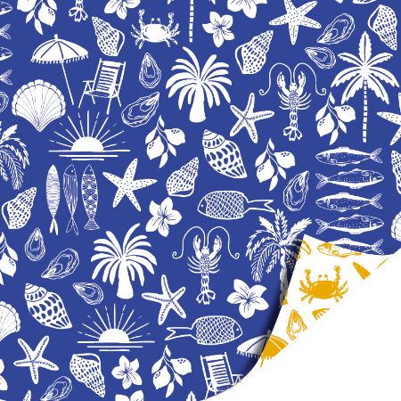 Afbeeldingen van KP® Cadeaupapier 30cm 100m - Sand & Shells