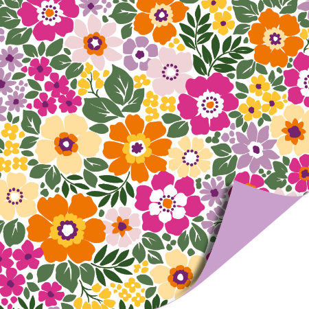 Afbeeldingen van KP® Cadeaupapier 40cm 100m - Summer Flowers